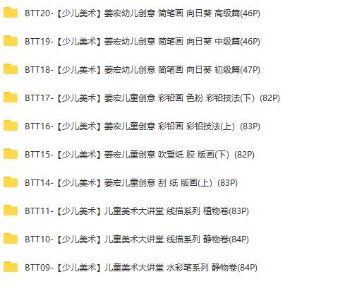 80套儿童画教程：覆盖各种绘画技法和主题
