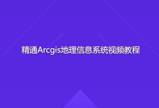 Arcgis地理信息系统视频教程：精通