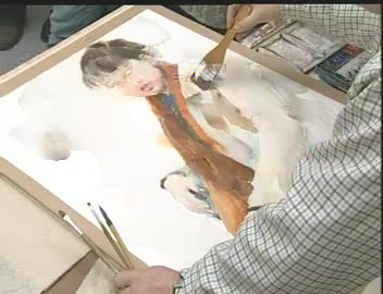 关维兴水彩人物绘画教程：头像与半